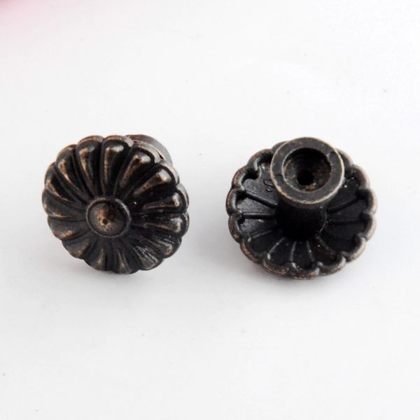 

4pcs jewelry wooden box pull handle dresser drawer for cabinet door round antique bronze 29x25mm j3145