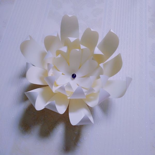 2019 Diy Ivory Giant Paper Flowers For Wedding Event Decorations