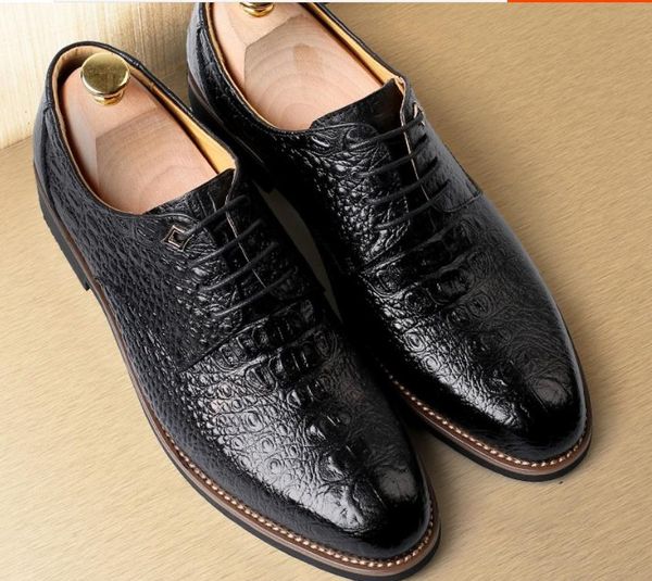 

send 2018 men's fashion new style leather shoes in spring and autumn, Black