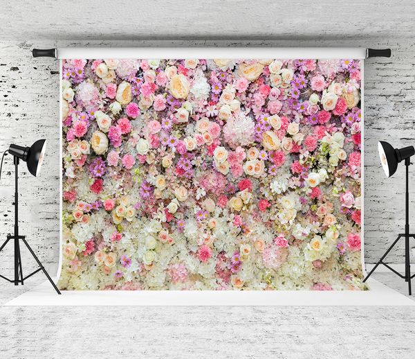 Acheter Rêve 7x5ft 220x150cm Mariage Rose Rouge Rose Toile De Fond Fleurs Photographie Fond Studio Photographes Fleurs Mur Props Contexte De 3216