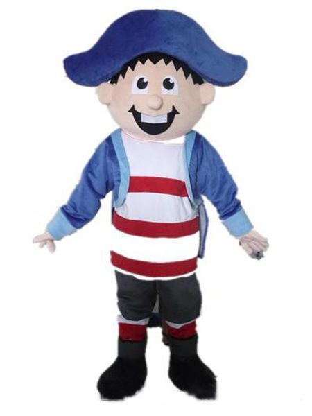 

2018 a boy mascot costume with blue hat for to wear, Red;yellow