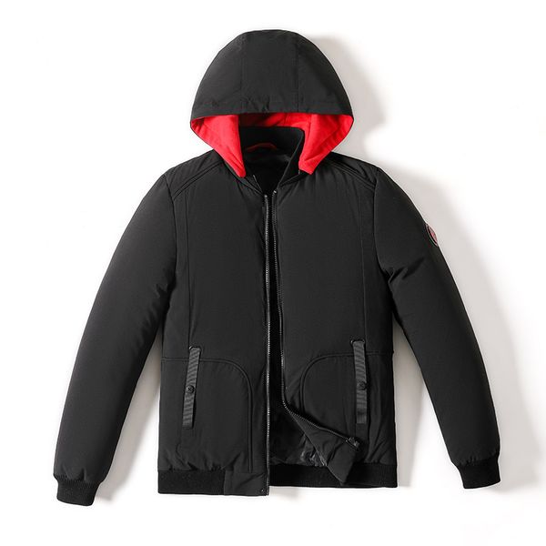 

wwkk warm thick winter jacket parkas men clothes hat detachable trench coats male plus size overcoat outwear roupas, Black