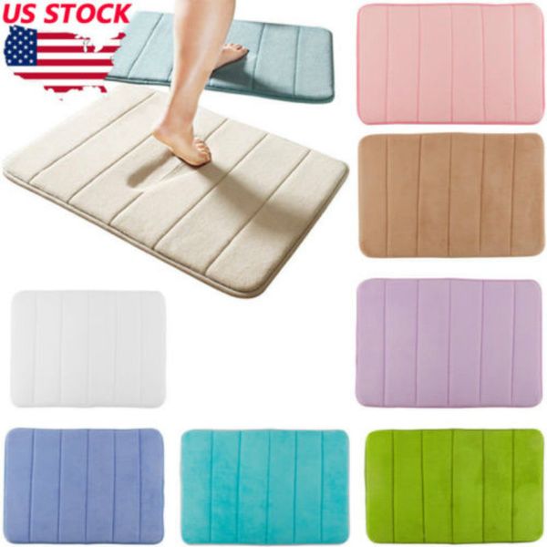 

luxurious absorbent soft comfortable memory foam bath mat bathroom shower rug non slip