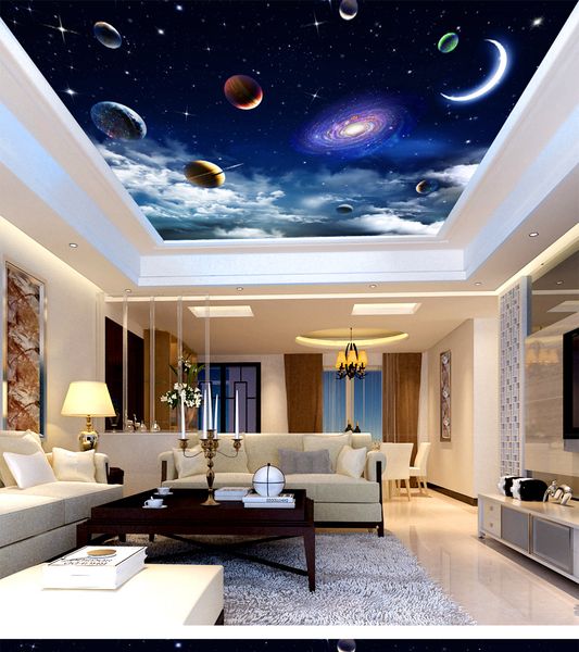 

custom retail 3d hd fantasy starry sky interior wall decoration mural