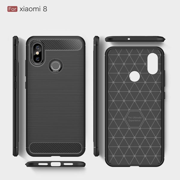 2018 novos casos de telefone celular para xiaomi8 lite luxo fibra de carbono caso pesado para mi8 se xiaomi8 explorar cobrir frete grátis dhl