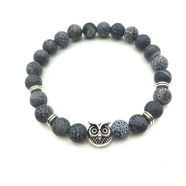 

high grade jewelry women men bracelet cute owl shape design attractive jewelry gift for friend provide dropshipping, Black