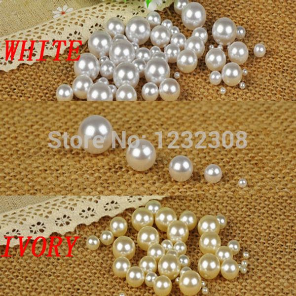 

white color 1.5mm to 18mm no hole round beads no hole imitation round pearls craft pearl beads diy jewelry making decorations, Silver;gold