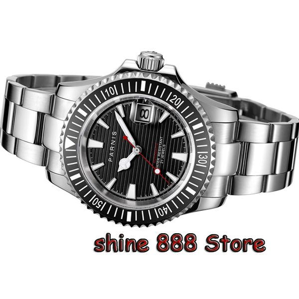 

luxury 41mm watch black dial sapphire glass luminous ceramic bezel miyota automatic wristwatch men, Slivery;brown