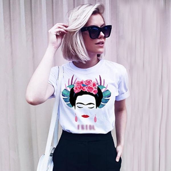 

t-shirt girl print tshirt t tee outfit power harajuku feminist shirt women cotton wkptg, Black