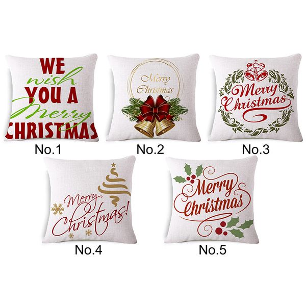 

new christmas gift pillow covers 5 style nordic home office car waist cushion cover cartoon linen pillowcase can be customized