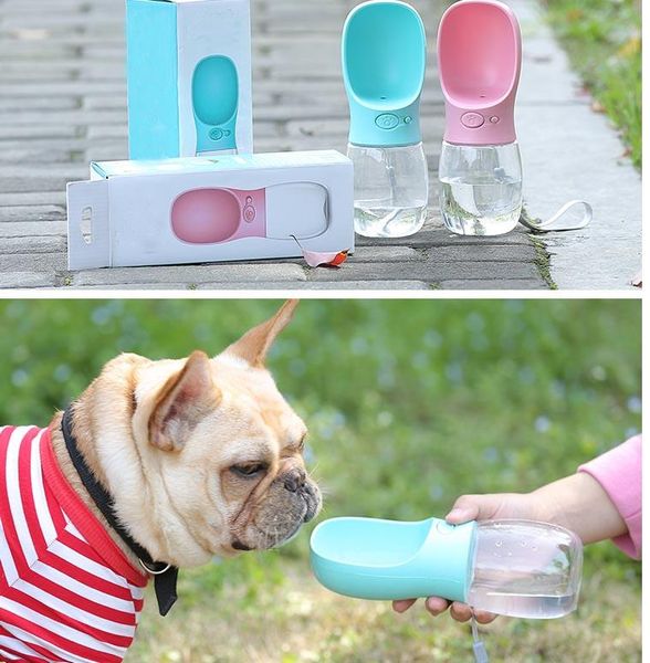 

portable 350ml pets dogs feeding tools water bottle leakproof outdoor travel dog pets water dispenser dhl ing