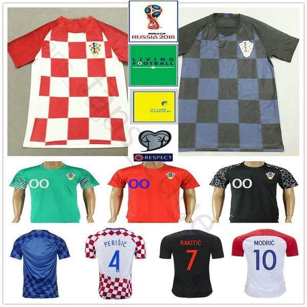 

2018 world cup hrvatska soccer jersey 10 modric 4 perisic 7 rakitic 17 mandzukic brozovic rebic custom home red blue football shirt, Black;yellow
