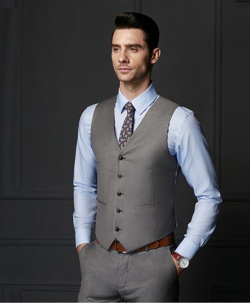 Acheter 2018 Nouveau Pas Cher Groom Gilet De Haute Qualité Groomsmen Gilets Costume Homme Gilets Sur Mesure Business Vest De Mariage Hommes Gilet De
