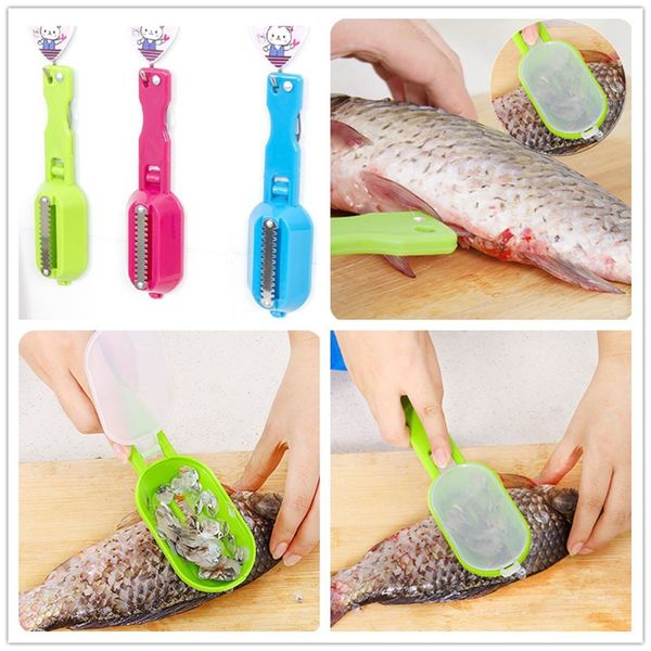 

wholesale multifunctional fish cleaning tool killing scraping scales with knife device home kitchen cooking accessories