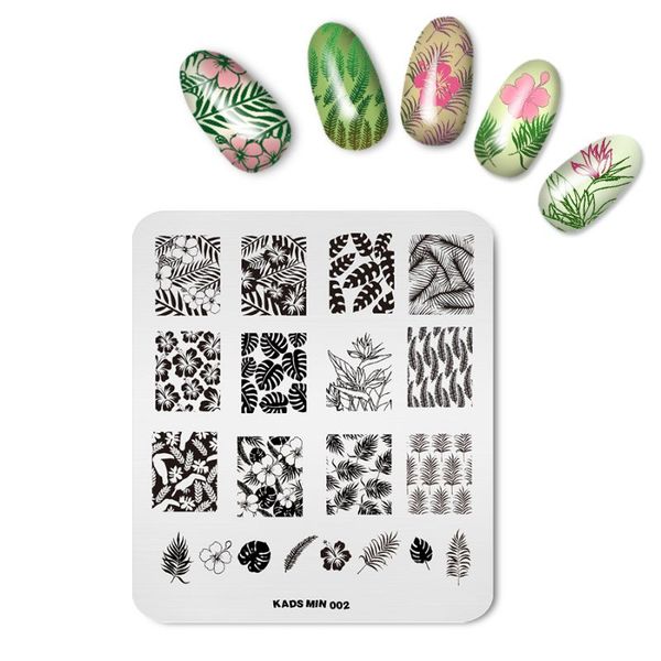 

arieslibra nail art min-02 template flower pattern print stamping plates nail polish stencil template manicure stencil, White