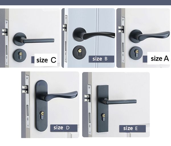 2019 Black Solid Space Aluminum Door Locks Continental Bedroom Minimalist Interior Door Handle Lock Security Locks For Home From Grehome 14 08