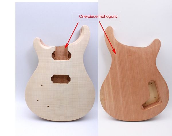 Yinfente Guitarra Elétrica Body One-peça de Mogno Corpo Guitarra Acessórios PRS