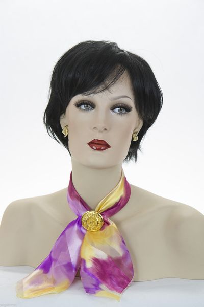 

beautiful black women's short wavy hair wigs, Black;brown