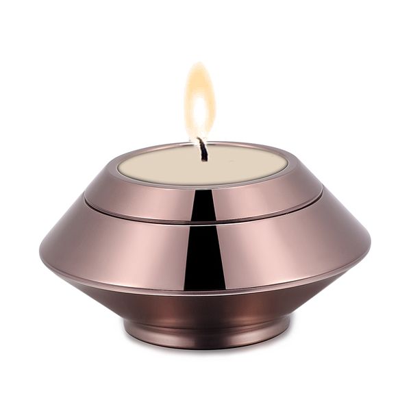 

high polsihed stainless steel candlestick urn for human/pet ashes keepsake memorial locket jewelry - cremation urn, Silver
