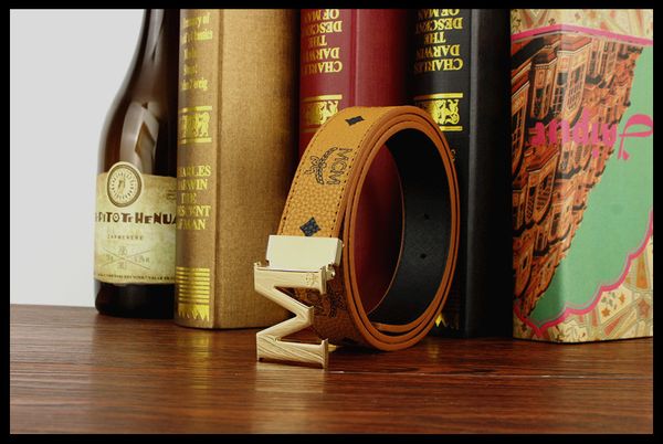 

2018 brand men belt Genuine Leather MC buckle Usa West Cowboy Cow Head Man Luxury Belts New Fashion Great Men Gift