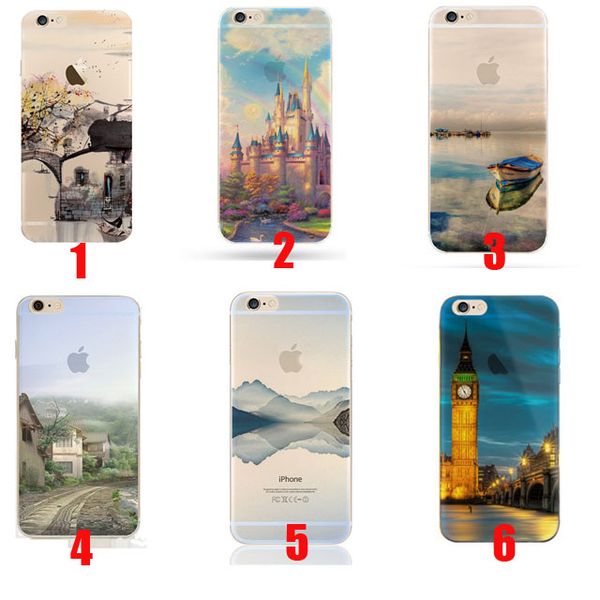 

Fa hionable cenery de ign tran parent ca e for iphone 6 6 iphone 7 iphone x tran parent clear oft tpu phone cover