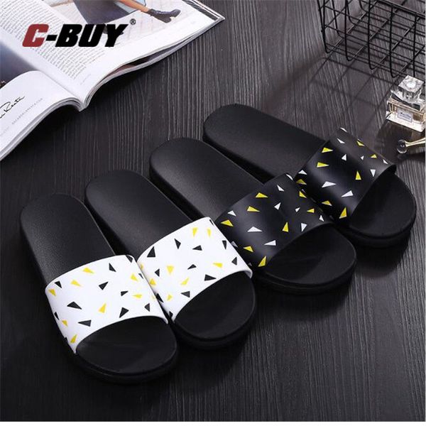 

women and men summer flat shoes fashion beach casual slippers bathroom shoes flip flops big size eu36-45, Black