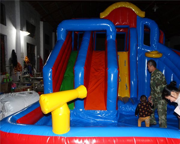 

new design inflatable combo water park and bounce by blast zone