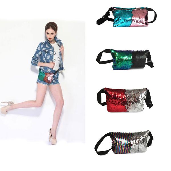 

sequin glitter waist pack belt bum bag pouch mermaid sequin purse bag pouch pocket clutch sequins waist bag