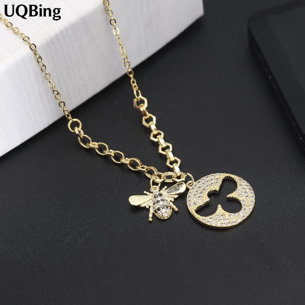 

925 sterling silver rhinestone bee necklace&pendant jewelry wholesale women silver necklace jewelry