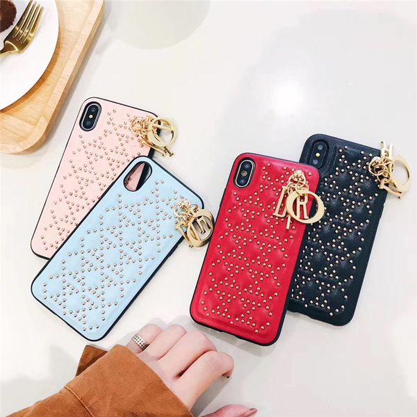 

Luxury Rivets Design Phone Case For Iphone XS MAX Phone Case for Iphone Brand Designer Phone Case for iPhone X 678 Plus