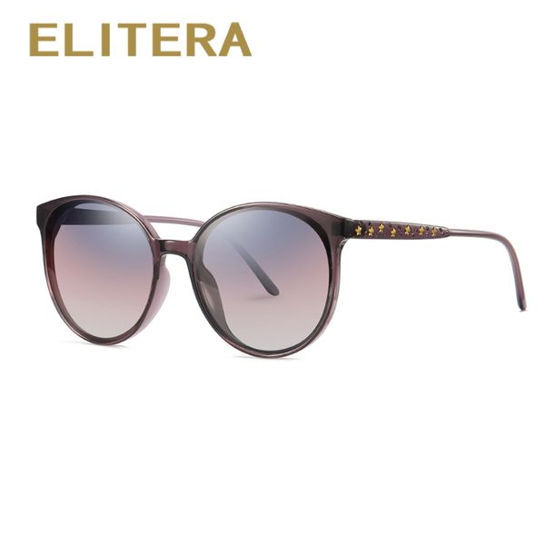 

elitera fashion round womens oversized sunglasses shades brand designer star decoration frame eyewear uv400, White;black