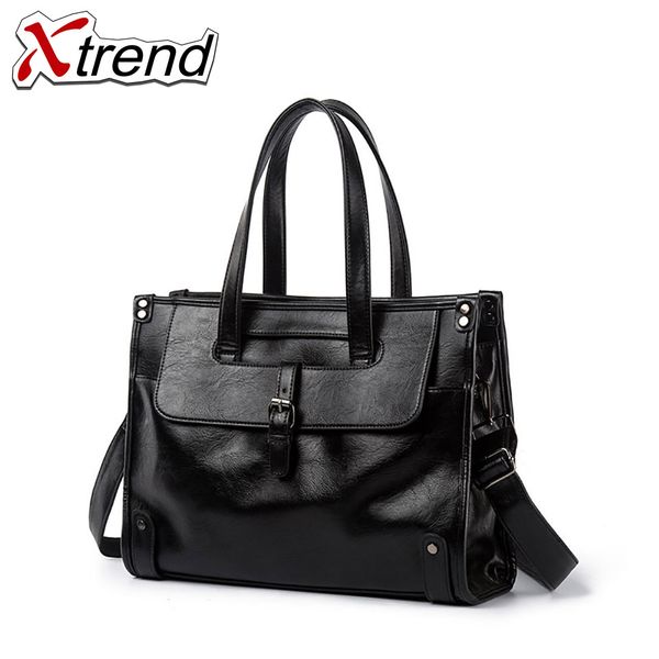 

xtrend men's business pu leather handbag briefcase shoulder messenger lapsatchel bag casual man bag