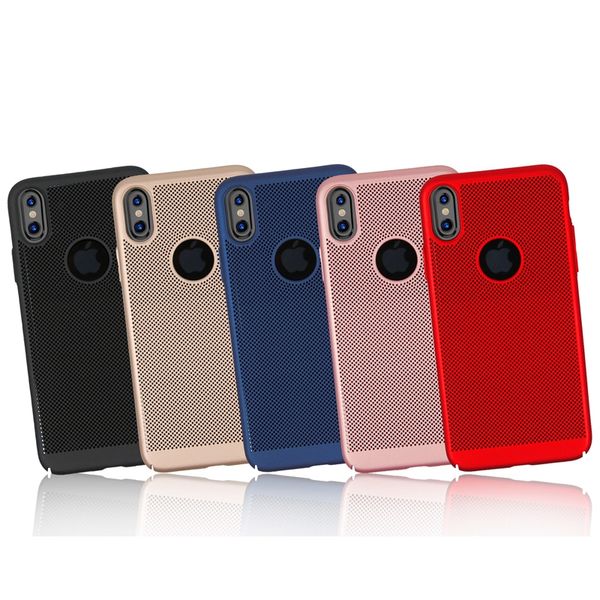 

fast shipping for iphone 10 net case breathing shockproof pc mobile case shell protective housing for samsung phone case