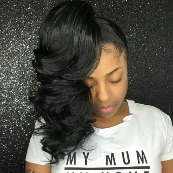 

10"-22" 100% natural brazilian remy human hair ponytail horsetail clips in/on human hair extension loose wavy hair 140g, Black