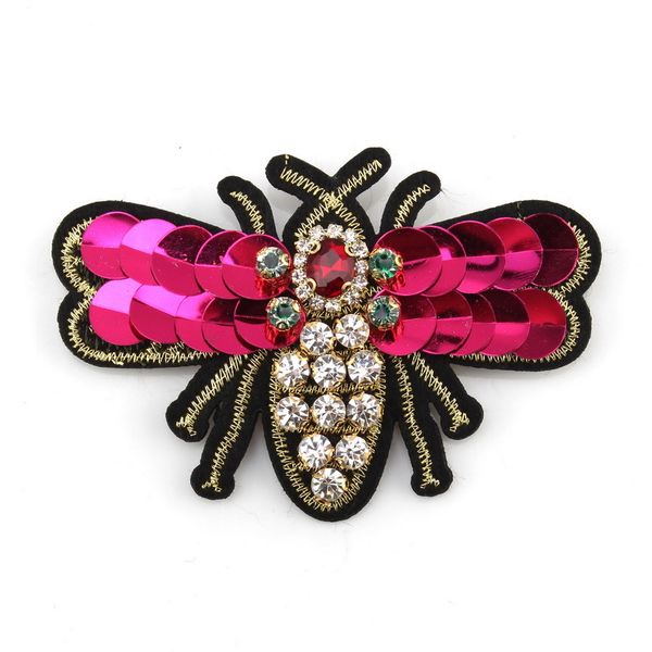 

handmade fancey new glass crystal rhinestone insect women brooches pins florate brand fashion stone clothes butterfly brooch, Gray