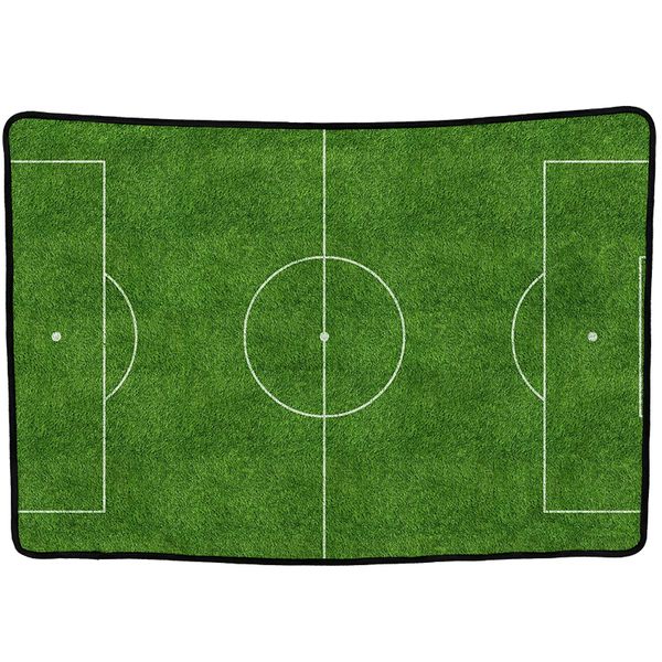 

ehomebuy 3d blanket football field green kids adults game play personalized home sofa decor soft washable printed towel blankets