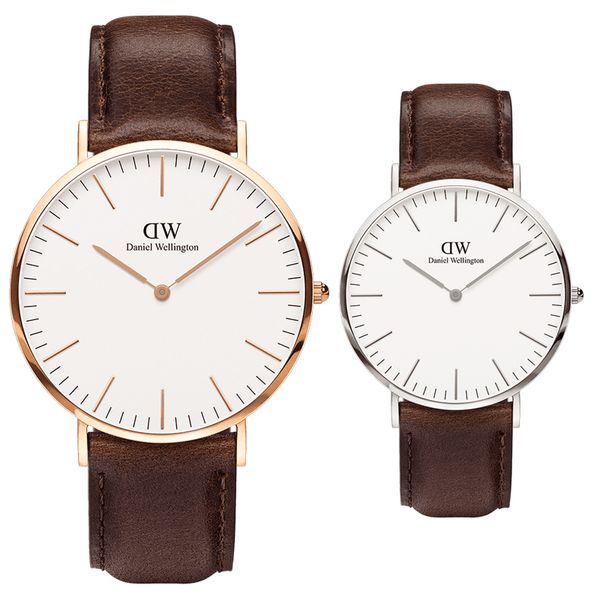 

Luxury Mens Watches Famous Desinger Men Women Watch 40 36 mm Lovers' Military Gold Wristwatches Top Quality Daniel Watches