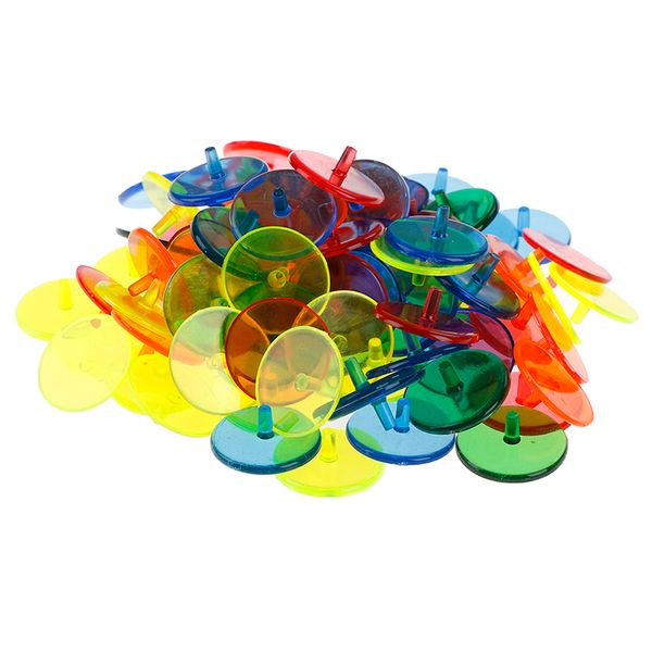 

100pcs/set transparent plastic golf ball mark position markers diameter 24mm assorted color golf ball maker base accessories