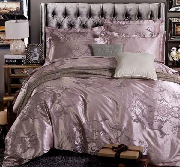 

wholesale- new arrivals bedclothes 4pcs bedding set luxury duvet cover jacquard bedsheet bedlinen sets king/ size silk syle