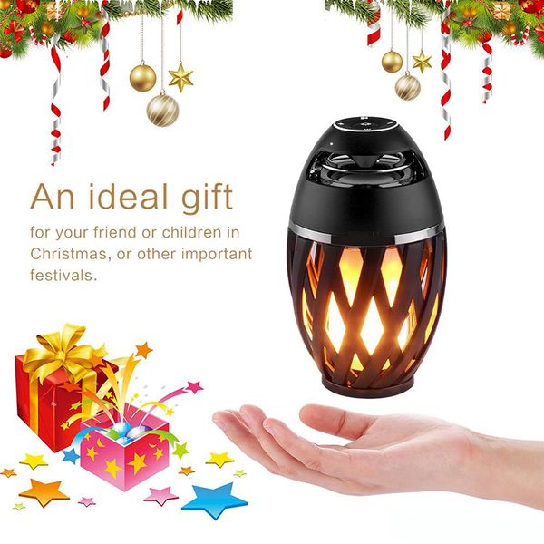 DHL 2020 Luzes Chama LED com Bluetooth Speaker Outdoor portátil Led Chama Lamp Atmosfera Stereo Som Speaker Waterproof Dança Partido