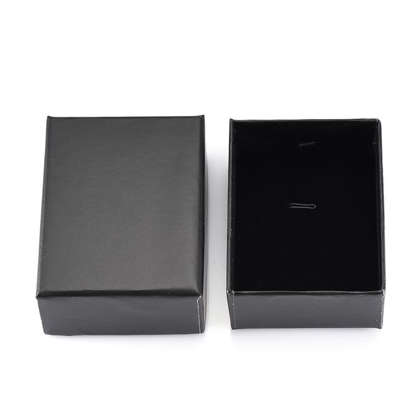 

black gift box rectangle paper jewelry boxes for necklace packaging box, Black;white