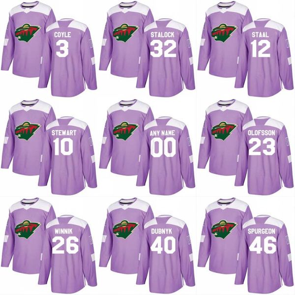 

2018 Fights Cancer Jersey 20 Ryan Suter 40 Devan Dubnyk 32 Alex Stalock 64 Mikael Granlund Minnesota Wild Custom Hockey Jerseys