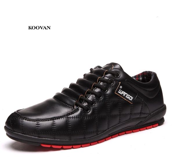 

koovan men's boots 2018 daily specials autumn winter men's business casual shoes warm trend shoes casual cotton boots, Black