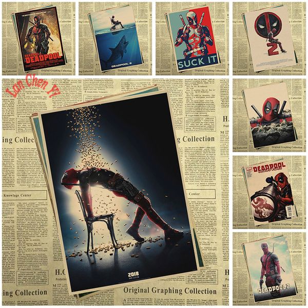 

new deadpool 2 superhero dc marvel movie funny art poster painting print home decor for wall