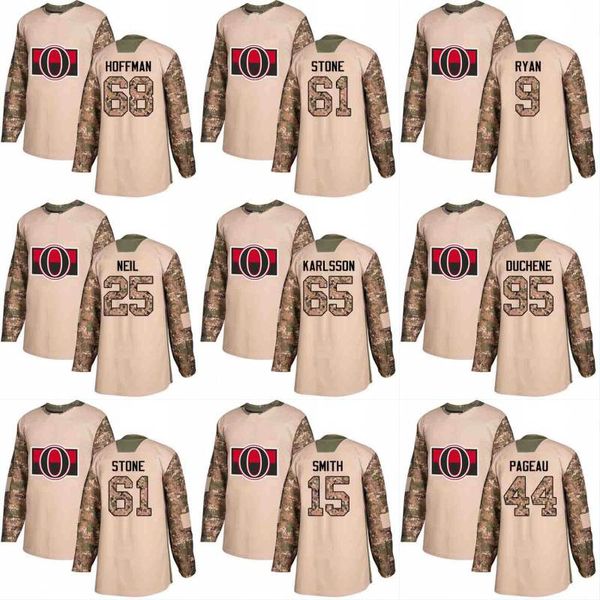

2018 Camo Veterans Day 65 Erik Karlsson 29 Johnny Oduya 2 Dion Phaneuf 6 Chris Wideman Ottawa Senators Custom Hockey Jerseys
