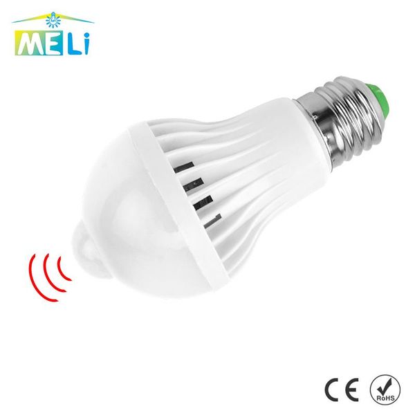 Auto De E27 Led Led PIR Movimiento Cuerpo Compre De 9W El 220V LED 5W 7W De Sensor Bombilla Infrarrojo Lámpara Iluminación Para Inteligente Lámpara FK1Jcl