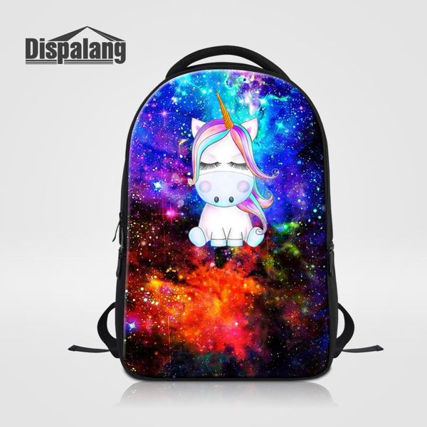 

women men's large capacity lapbackpacks animal unicorn printed school bag for college students bagpack daily rucksack