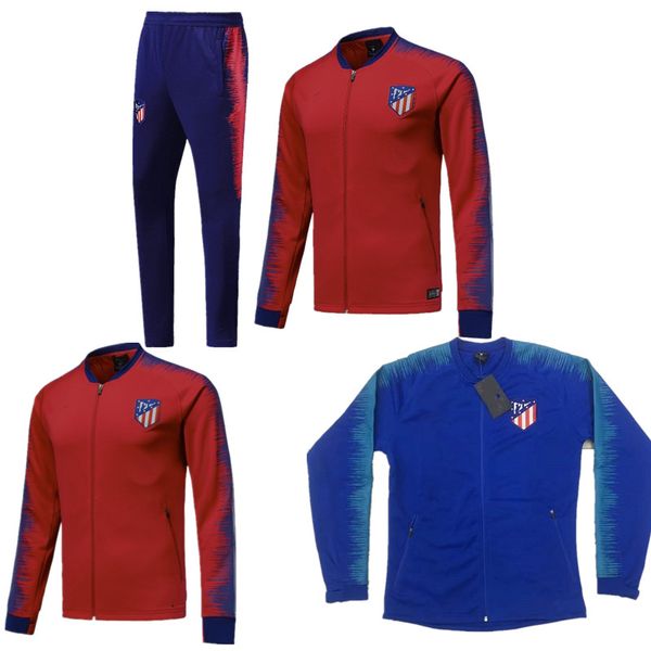 

Top quality jacket training suit 18/19 GRIEZMANN FTORRES KOKE Madrid football jacket Long zipper soccer tracksuit