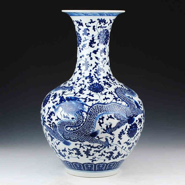 Big Classical Blue And White Porcelain As Home Decoration