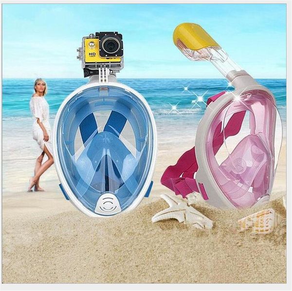 

underwater anti fog diving mask snorkel swimming training scuba mergulho 2 in 1 full face dive snorkeling mask camera